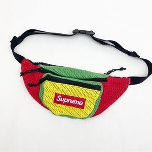 Supreme Authentic Rasta Belt Bag Fanny Pack Red Yellow Green Black Cotton
